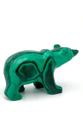Фигурка медведя из малахита - фото, цена, описание. Купить Фигурка медведя  из малахита в магазине музея Фаберже