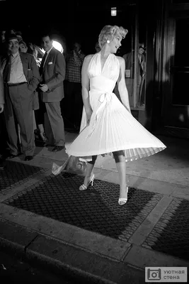 Фотообои \"Мэрилин Монро в белом платье\" - Арт. 270371 | Купить в  интернет-магазине Уютная стена