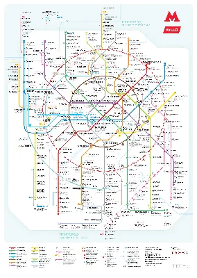 Схема линий Московского метро 4.0