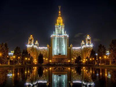 Обои на рабочий стол МГУ имени М. В. Ломоносова / Lomonosov Moscow State  University, обои для рабочего стола, скачать обои, обои бесплатно