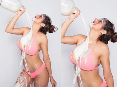 Миа Халифа, сексуальная пролитое молоко HD обои 62092 1024x768px