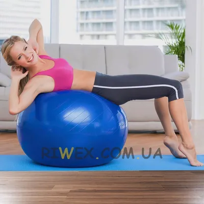 Мяч для фитнеса (пончик) Majestic Sport Air Ball Donut 50 x 28 см  Anti-Burst GVP5030/B - yoga-ua.com