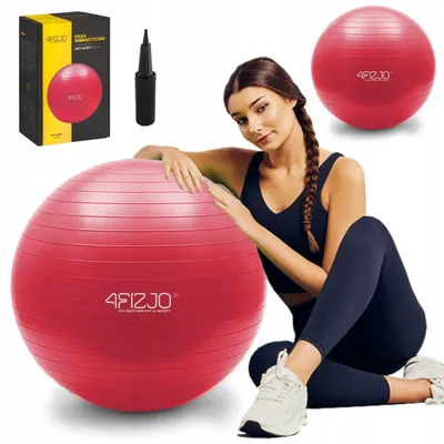 Мяч для фитнеса (фитбол) 4FIZJO 55 см Anti-Burst 4FJ0031 Red - yoga-ua.com