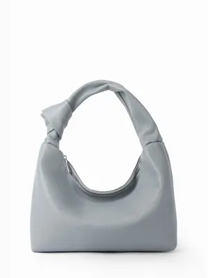 Мягкая сумка на плечо из светло-серой кожи – Италия, серого цвета,  натуральная кожа. Купить в интернет-магазине в Москве. Цена 7170 руб.