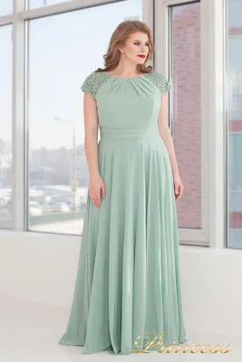 Вечерние платья больших размеров цвет мяты купить в Москве – Цена в  интернет-магазине PrincessDress