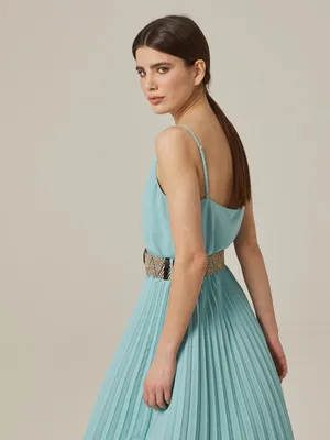 Приталенное платье миди со шнуровкой на спине - мятный цвет, L (есть  размеры) КРУТО! (ID#2058083847), цена: 1260.40 ₴, купить на Prom.ua