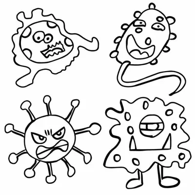 Раскраски Микробы для детей (29 шт.) - скачать или распечатать бесплатно  #15369