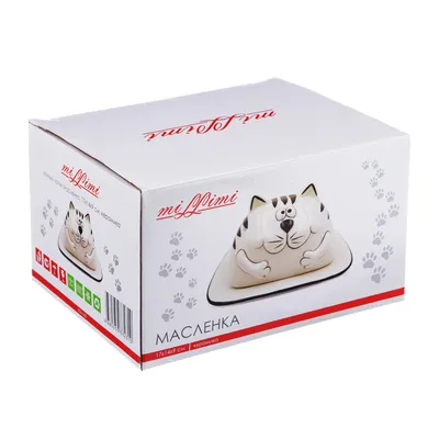 MILLIMI Милый котик Масленка, 17x14x9см, керамика купить по низкой цене -  Галамарт