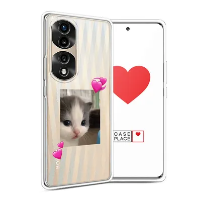 Силиконовый чехол для Honor 70 Pro с принтом «Милый котик » — купить в  интернет-магазине Case Place
