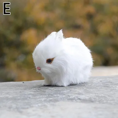 Имитация плюшевого кролика, украшение, милый Пасхальный мини-кролик, модель  животного, подарок на Рождество, день рождения, для украшения дома |  AliExpress