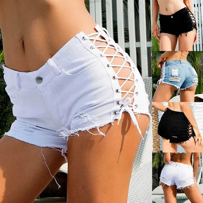Женские рваные джинсовые шорты, сексуальные полые мини-шорты с низкой  талией – лучшие товары в онлайн-магазине Джум Гик