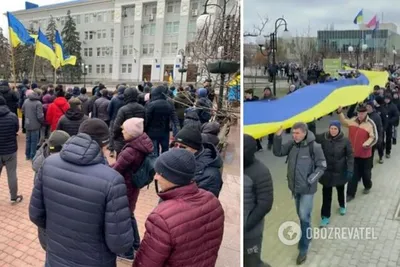 Война Бердянск новости – люди устроили акцию против оккупантов – видео