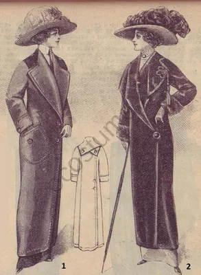 Пальто женские. Мода в России начала 1910-х годов | История костюма