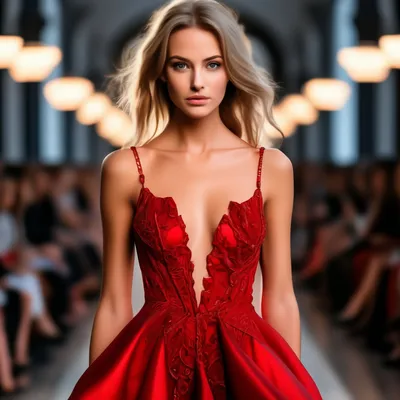 модельная модель красного сексуального длинного платья. красотка брюнетка с  длинными волнистыми волосами в роскошном вечернем плат Стоковое Изображение  - изображение насчитывающей модно, женщина: 241626335