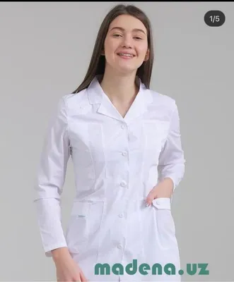 Женский медицинский халат купить в Москве - модные расцветки - Белый Стиль
