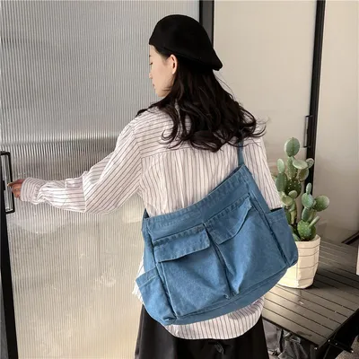 Новые джинсовые сумки на плечо, женские сумки-тоут большой емкости для  женщин, студентов, модные сумки через плечо, корейские повседневные сумки-мессенджеры  – лучшие товары в онлайн-магазине Джум Гик