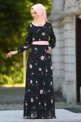 Модные Длинные рукава хиджаб мусульманские Вечерние платья атласные вышитые  бисером трапециевидные исламские Официальные Женские арабские платья для  вечеринки | AliExpress