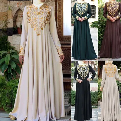 Платья исламские длинные - 78 фото
