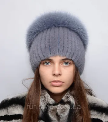 Купить Норковая шапка с помпонами 10363Х7 в интернет-магазине Мир шапок.  Санкт-Петербург пр. Сизова 25