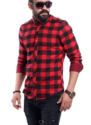 рубашки в красную клетку | Men casual, Mens tops, Shirts