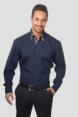 Голубая рубашка мужская | Красивые модные рубашки для мужчин COLLETTO,  BIANCO — цены, отзывы, купить, недорого