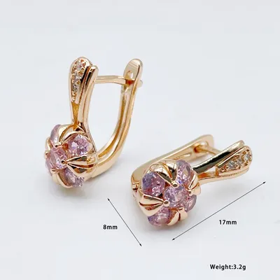 💰New 585 Rose Gold Various Stone Colors Flower Dangle Earrings Engagement  Wedding Party Gift Romantic Women Fashion Jewelry ostke odavalt – parim  hind ja tasuta kohaletoimetamine | ⭐Joomi veebipood
