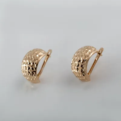 Купить Золотые серьги с алмазной гранью без камней СП20311А, цена 14018.40  грн — Prom.ua (ID#1021913862)