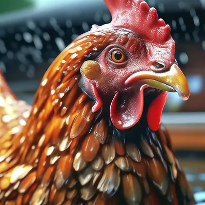 Мокрая курица,- испуганно прямо Стоковое Фото - изображение насчитывающей  красно, символ: 184920238
