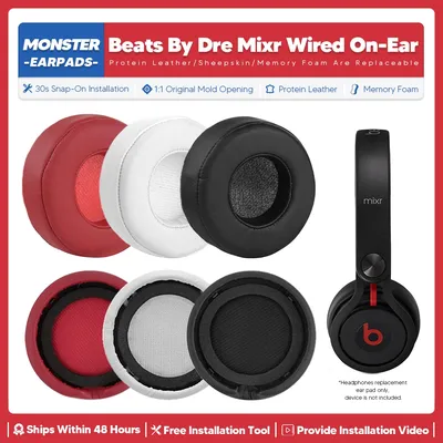 Сменные амбушюры для наушников Monster Beats Mixr, проводные наушники,  аксессуары для гарнитуры, амбушюры, ремонтные детали 900-00281-01 |  AliExpress