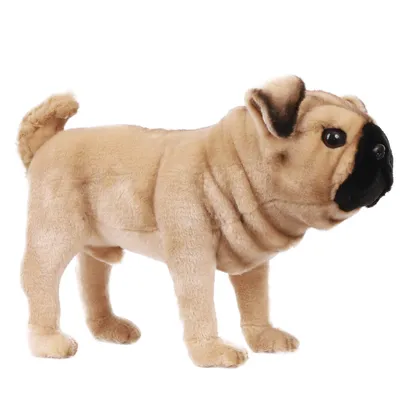 Собака мопс, 38 см - мягкая игрушка