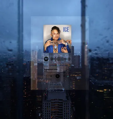ᐉ Постер музыкальный Spotify на акриле MORGENSHTERN - Ice 15,24х19,05 см