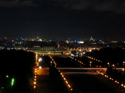 Ночная Москва: обои с городами и странами, картинки, фото 1024x768
