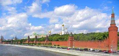 Скачать обои москва, кремль, панорама, moscow, the kremlin разрешение  4000x1898 #41896