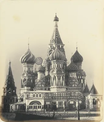 Старая фотография Москвы - Храм Василия Блаженного, артикул poster_41332