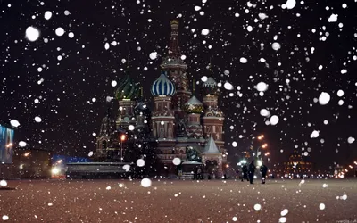 Москва в снегу фотографии
