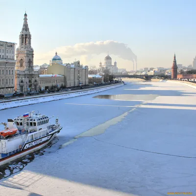 Обои Москва Города Москва (Россия), обои для рабочего стола, фотографии  москва, города, россия, столица, река, набережная, зима Обои для рабочего  стола, скачать обои картинки заставки на рабочий стол.