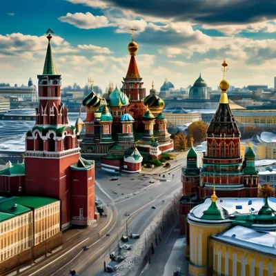 Столица России Москва, фотография …» — создано в Шедевруме