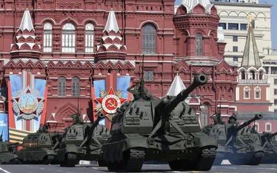 Картинка Москва 9 мая Танки Россия Военный парад 2015 3840x2400