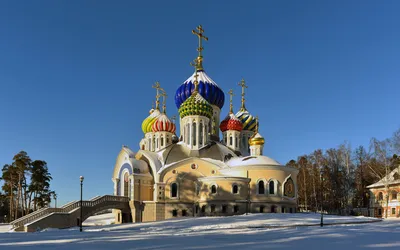 Обои Зима, небо, храм св.князя Игоря, Москва. на рабочий стол