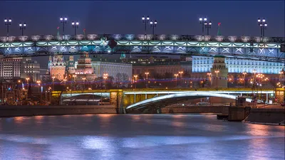 Фотография Москва Россия Patriarchal and Big Stone bridges мост река