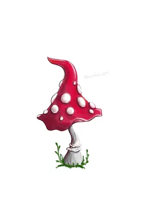 Мухомор эскиз | Рисунки грибов, Художественные идеи, Иллюстрации