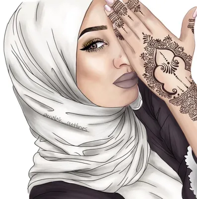 Мусульманские рисунки девушек - 75 фото
