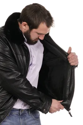 Цена на Зимняя кожаную куртку на резинке в Москве | Артикул: I-83266-70-CH