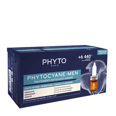 Фито Фитоциан-Мэн Сыворотка против выпадения волос для мужчин (Phyto  Phytocyane Traitement Antichute Homme) - отзывы, цена, описание, фото.  Гамма Phyto