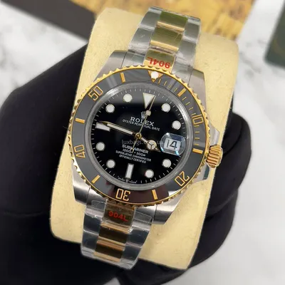 Наручные мужские часы Rolex Submariner Silver/Gold-Black Купить на lux-bags