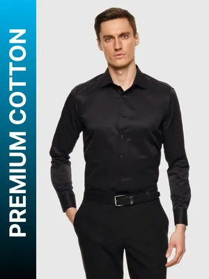 Рубашка мужская Cassa Marina SatenS черная XL - купить в Москве, цены на  Мегамаркет