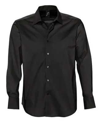 Рубашка мужская с длинным рукавом BRIGHTON черная, размер XXL по цене 3  143,0 руб.