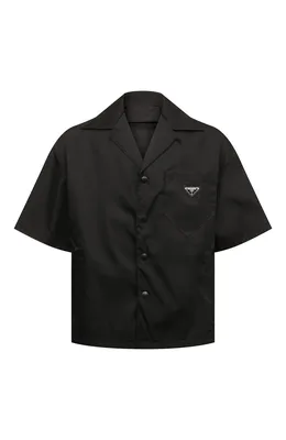 Мужская черная рубашка PRADA купить в интернет-магазине ЦУМ, арт.  SC449-1WQ8-F0002-182