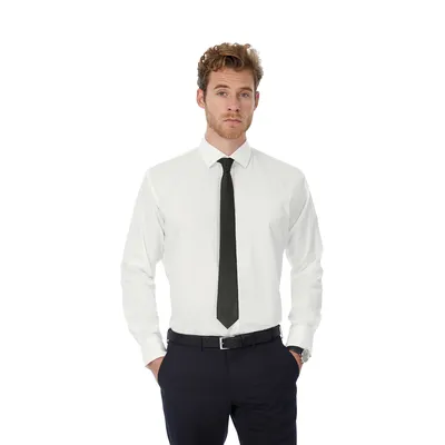 Рубашка мужская с длинным рукавом Black Tie LSL/men, цвет белый, арт.  3777-1L в каталоге “Океан бизнес сувениров” для оптовых заказов