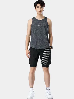 Мужские спортивные шорты с компрессионной подкладкой купить по цене 1090 ₽  в интернет-магазине KazanExpress